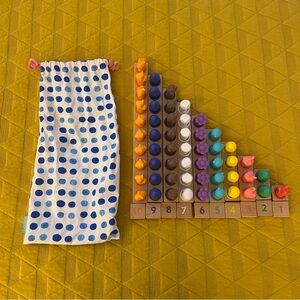 NEW - Lovevery - Montessori Math Bars, Number Tiles, and Nature Counters